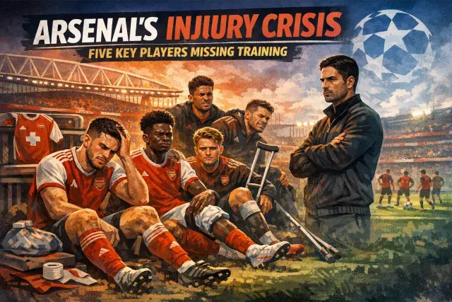 Arsenal Face Mounting Injury Concerns as Five Key Figures Miss Training